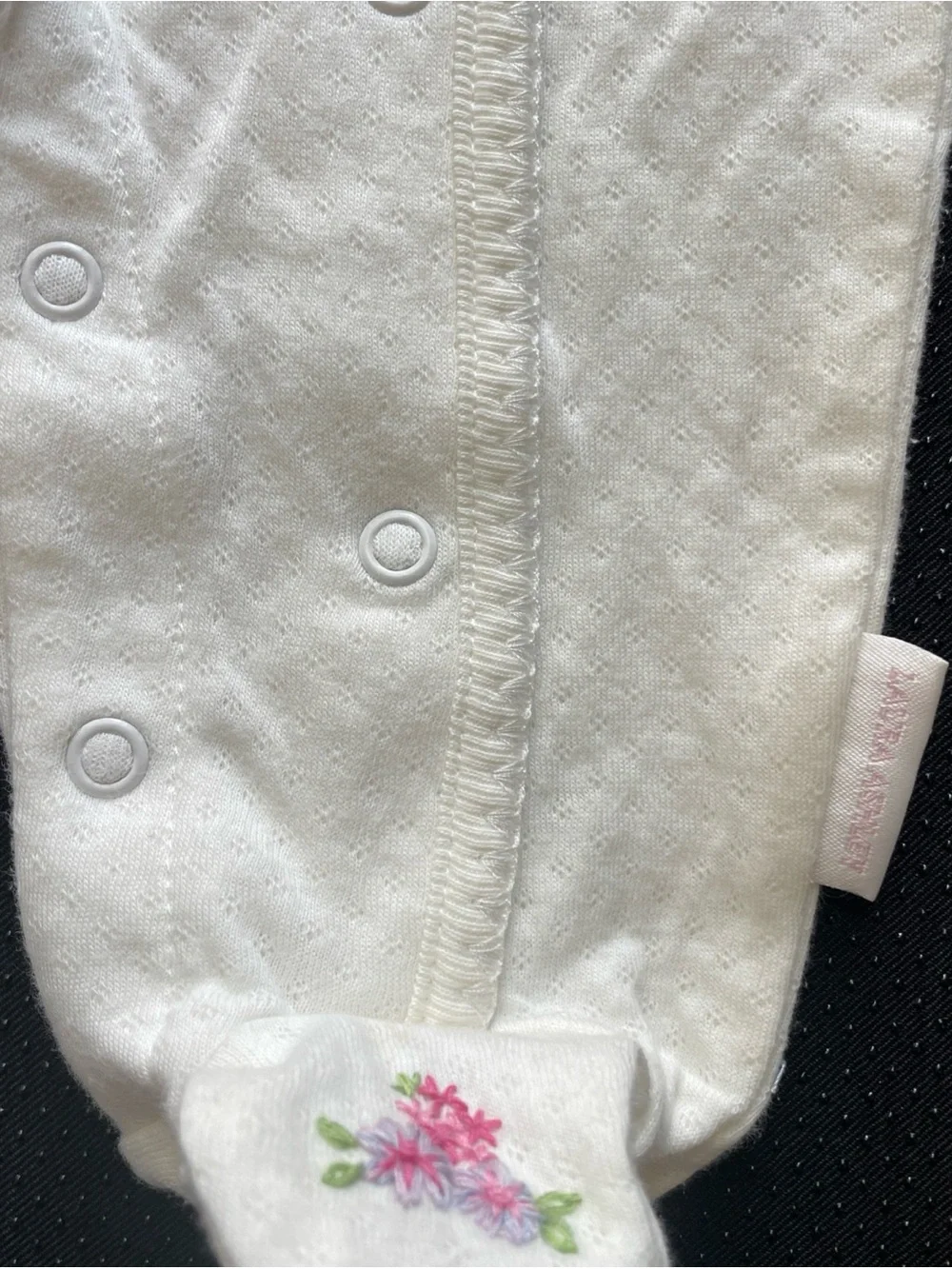 Laura Ashley Yellow and White Heart Appliqué Footie and tutifruiti sweater vtg